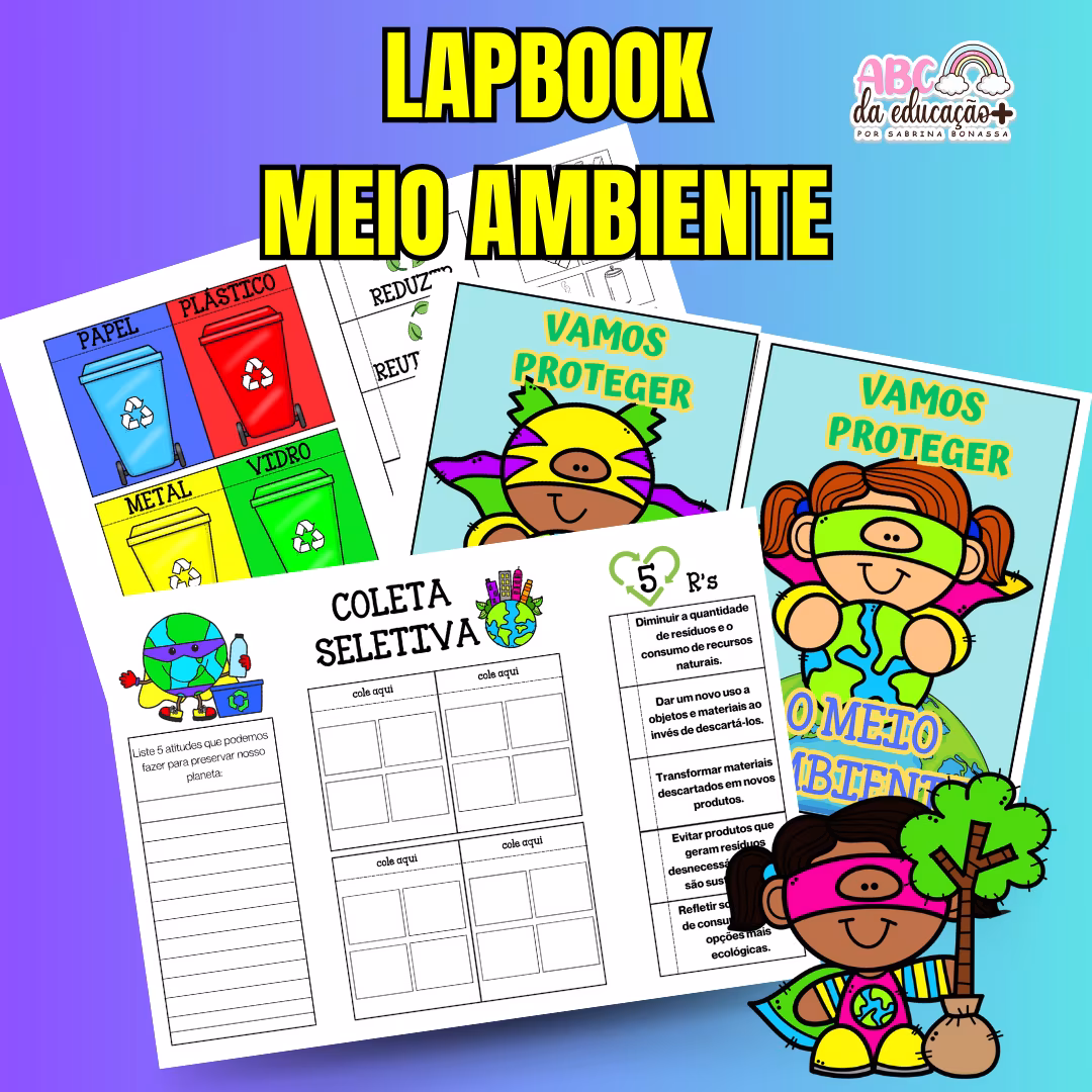 Lapbook Meio Ambiente – Colorido e para colorir - Imagem 6