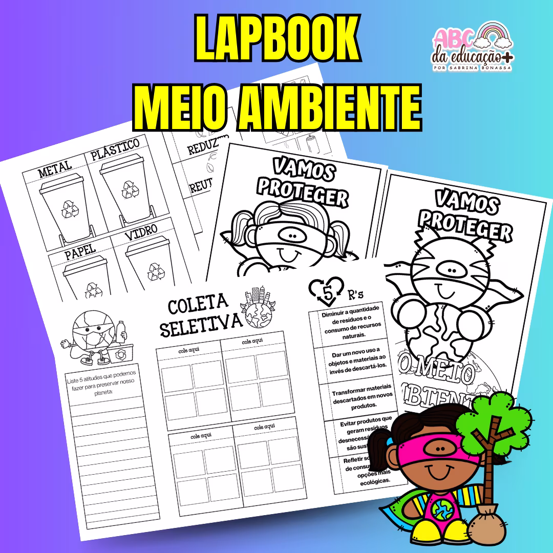 Lapbook Meio Ambiente – Colorido e para colorir - Imagem 7