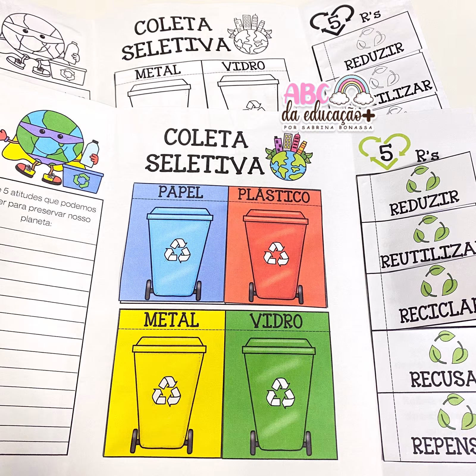 Lapbook Meio Ambiente – Colorido e para colorir - Imagem 2