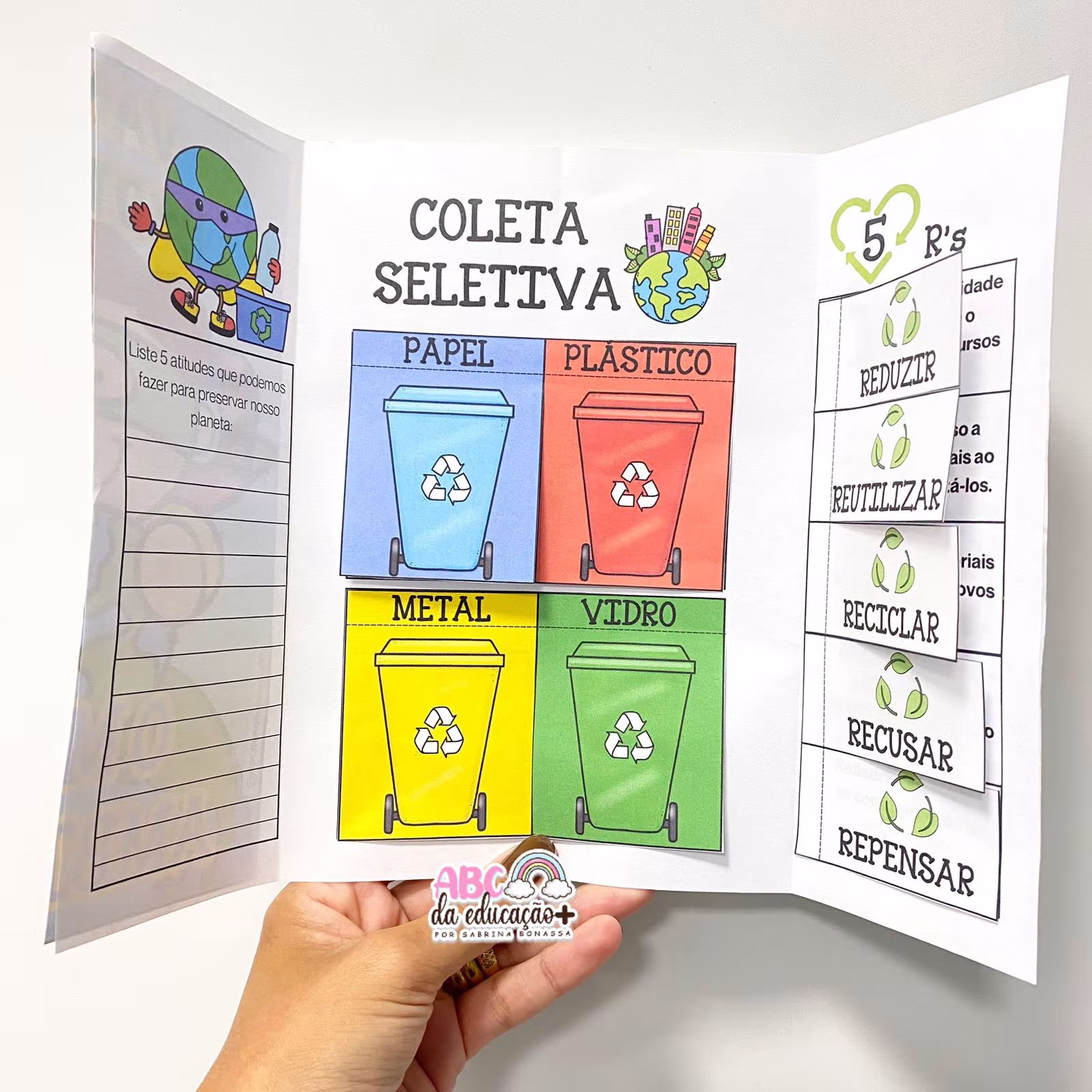 Lapbook Meio Ambiente – Colorido e para colorir - Imagem 3