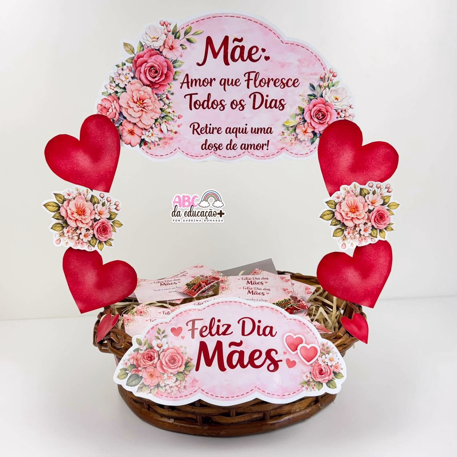 Cesta de Mensagens Dia das Mães – Mensagens Editáveis - Imagem 3
