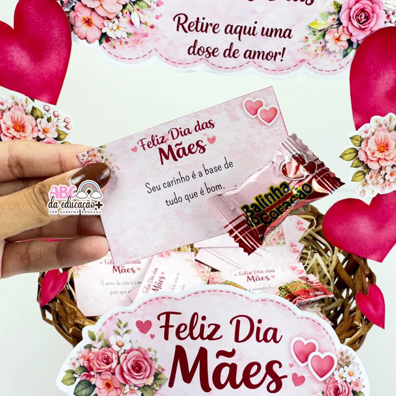 Cesta de Mensagens Dia das Mães – Mensagens Editáveis - Imagem 4
