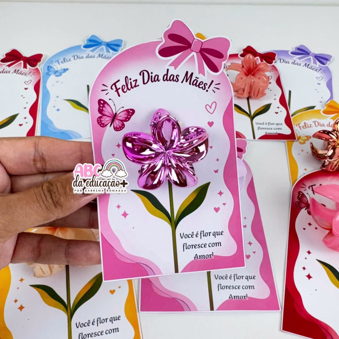 Lembrancinha Dia das Mães - Presilha Flor