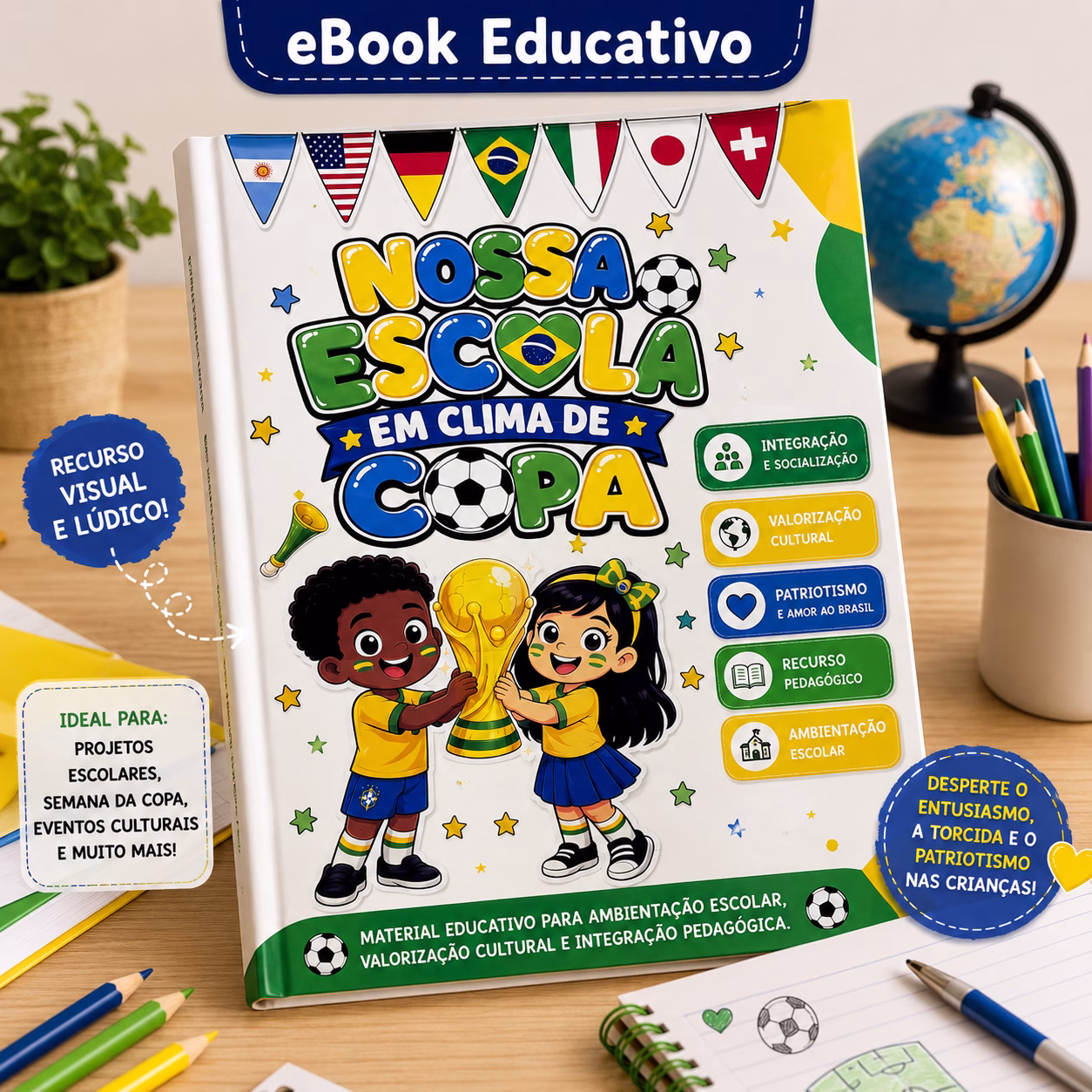 Painel de Porta Minha Escola em Clima de Copa - Imagem 6