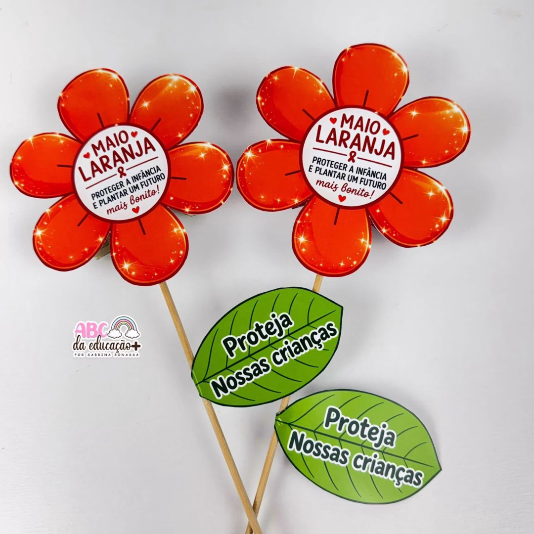 Flor lembrancinha Maio Laranja