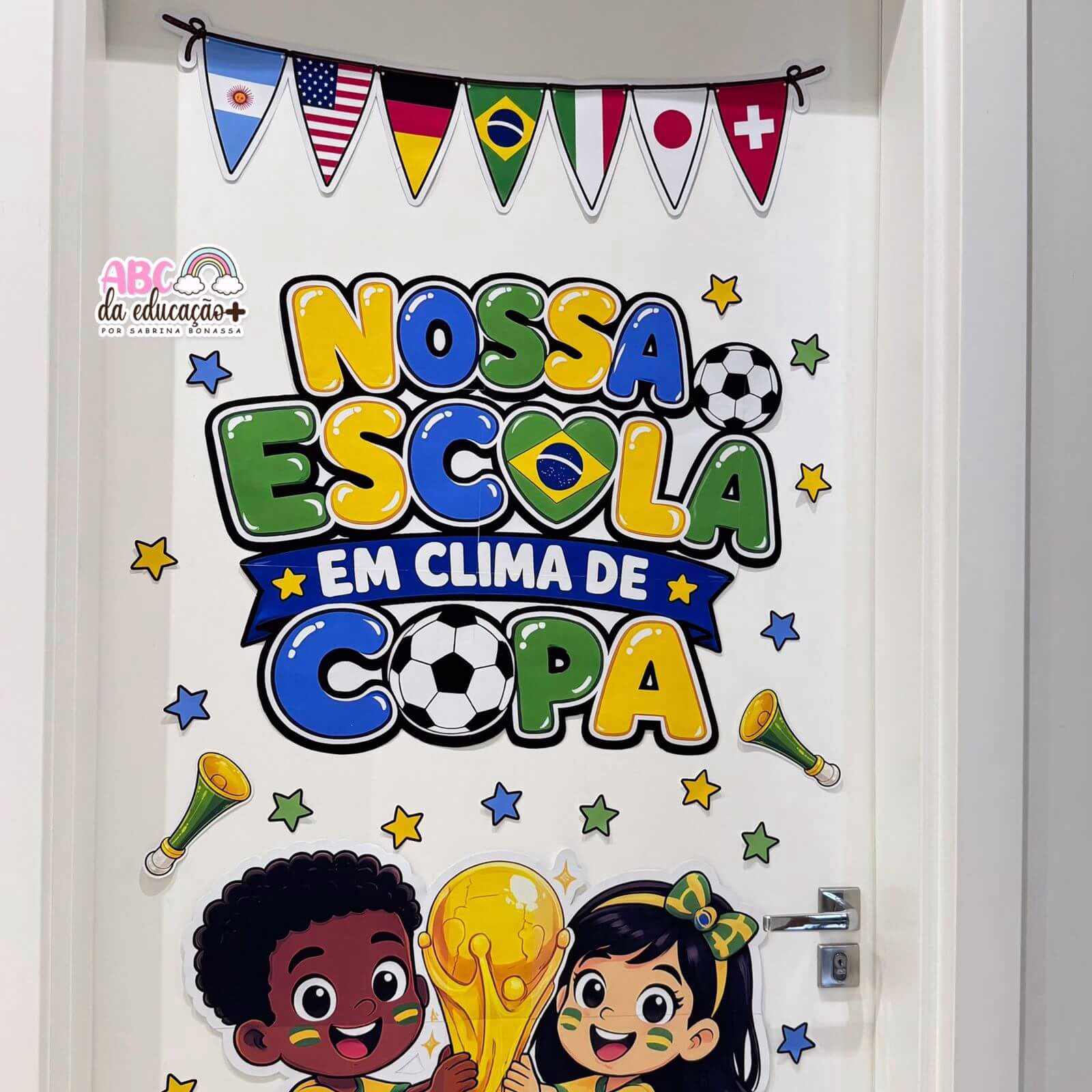 Painel de Porta Minha Escola em Clima de Copa - Imagem 5