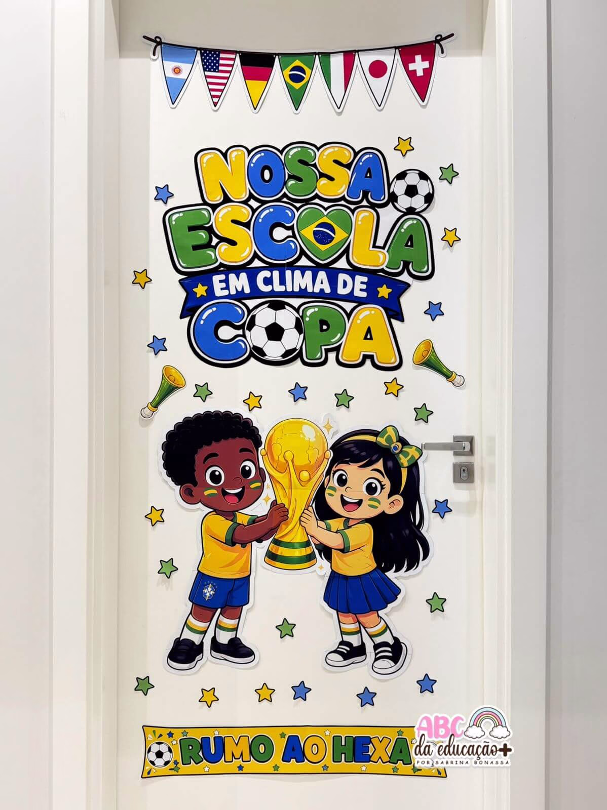 Painel de Porta Minha Escola em Clima de Copa - Imagem 4