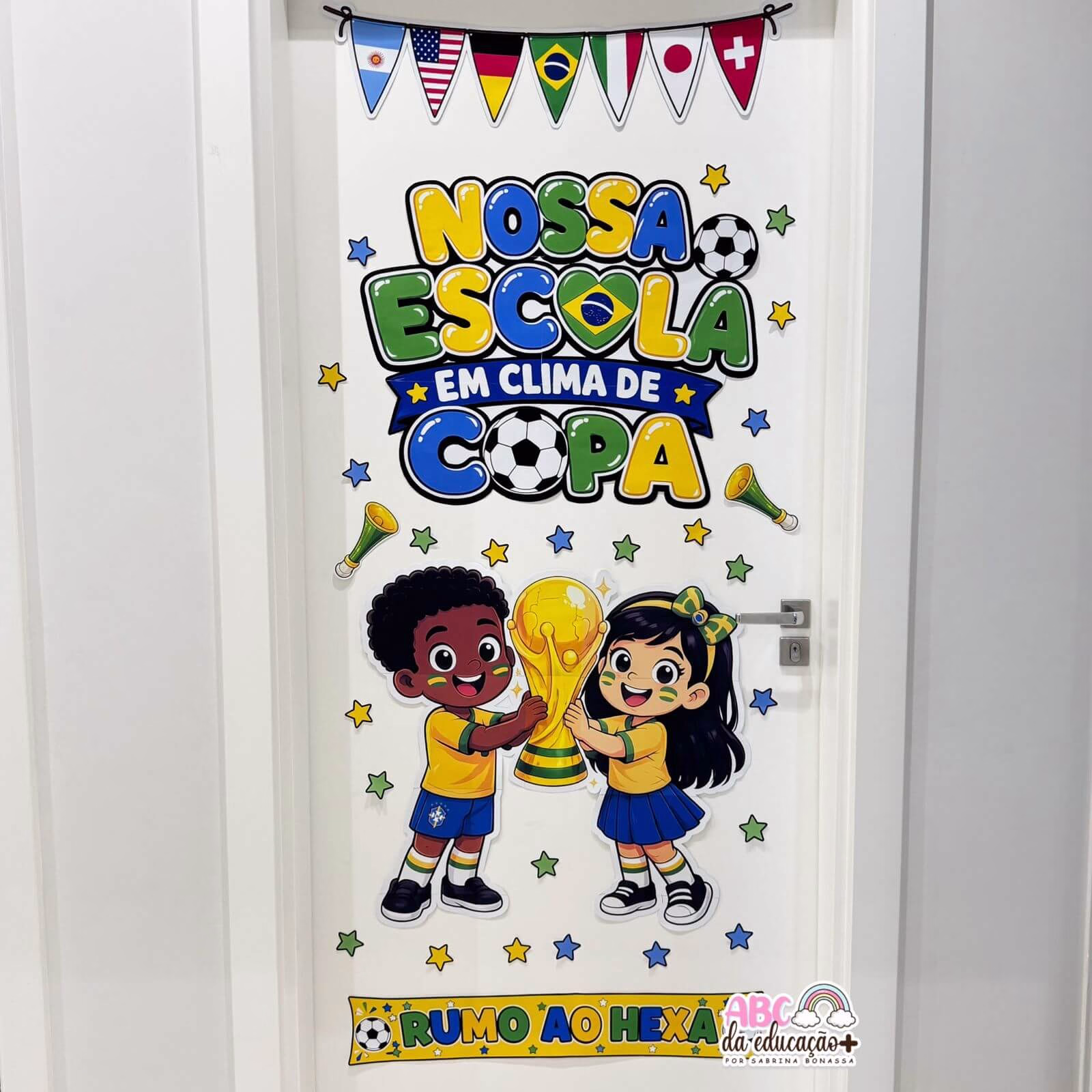Painel de Porta Minha Escola em Clima de Copa - Imagem 2