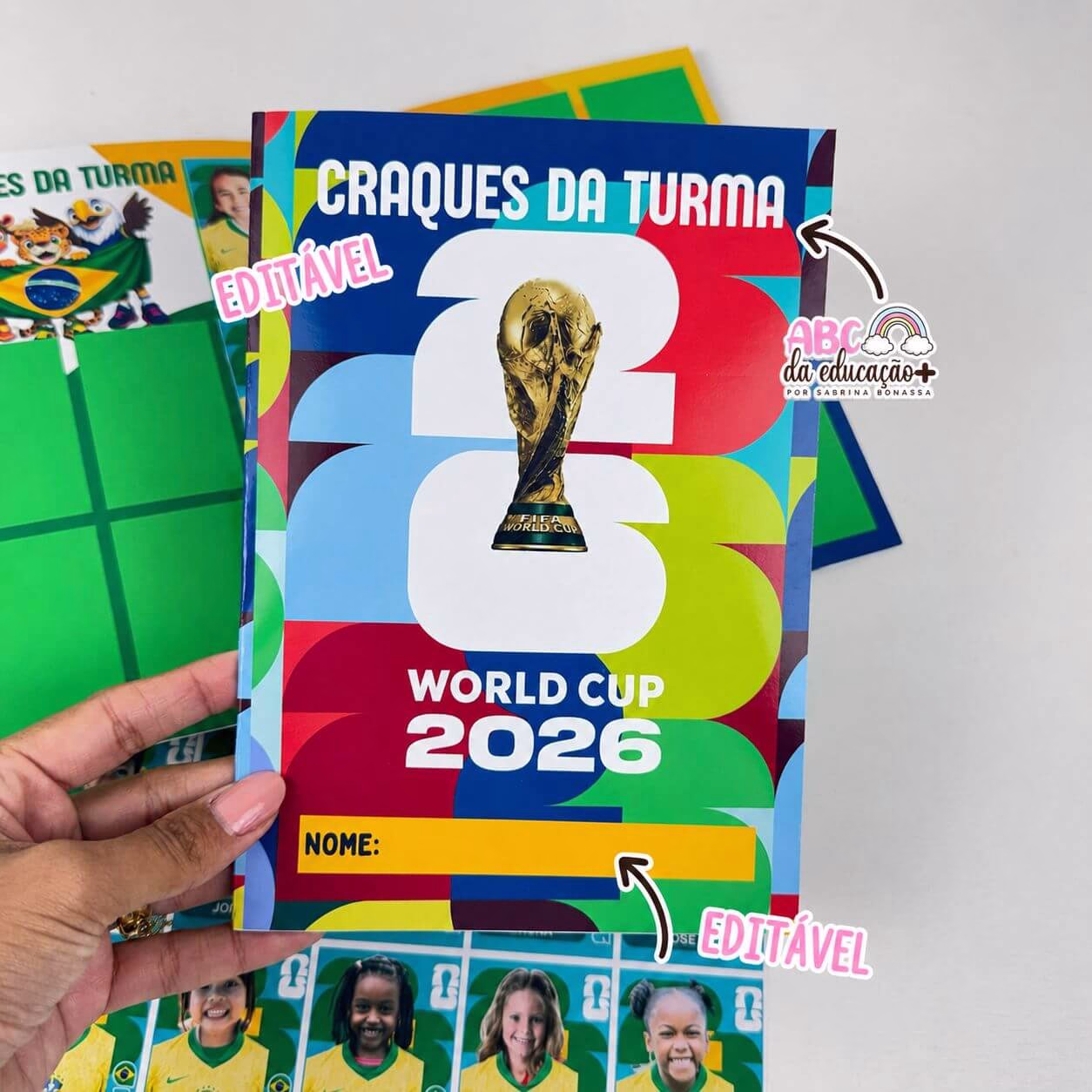 Álbum Craques da Turma Copa 2026 Editável - Imagem 2