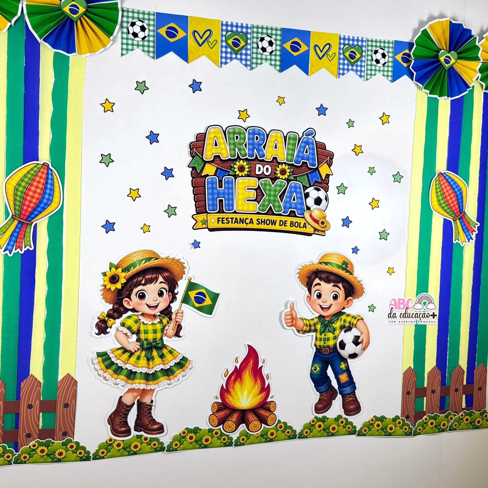 Painel Arraiá do Hexa - Copa Junina - Imagem 9