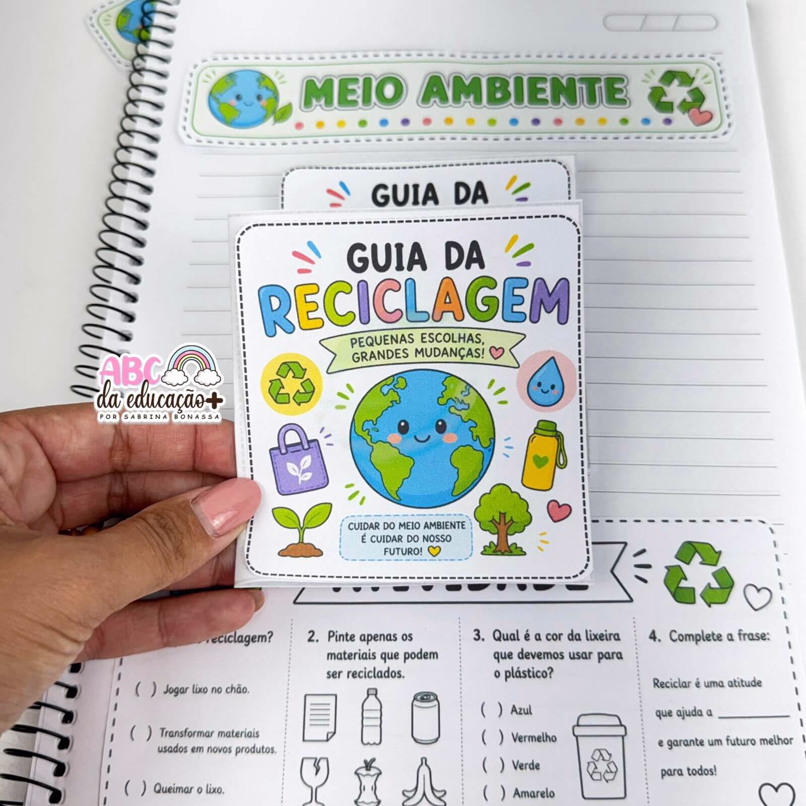 Atividade Interativa Meio Ambiente - Mini Livrinho Ambiental - Imagem 8