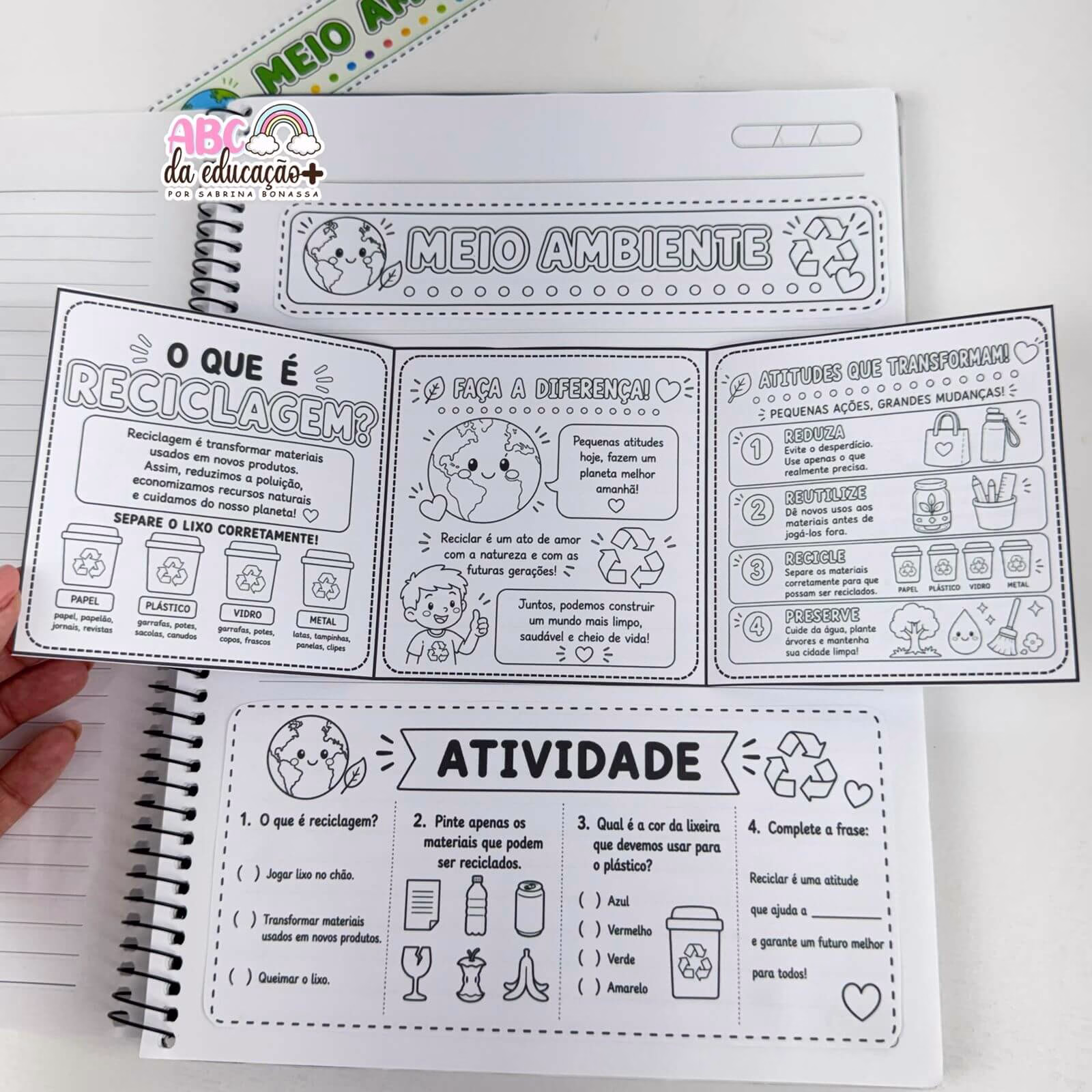 Atividade Interativa Meio Ambiente - Mini Livrinho Ambiental - Imagem 5
