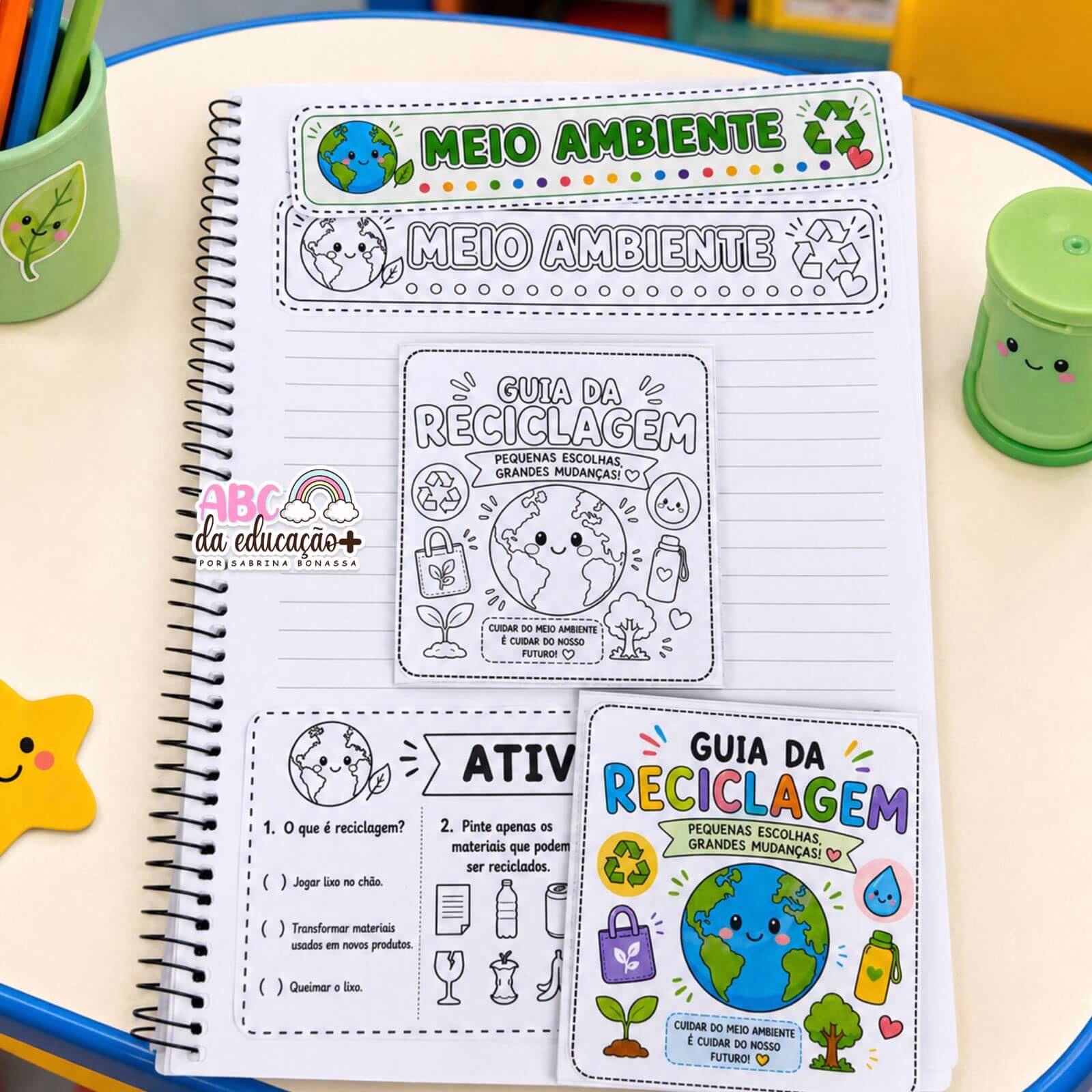 Atividade Interativa Meio Ambiente - Mini Livrinho Ambiental - Imagem 3