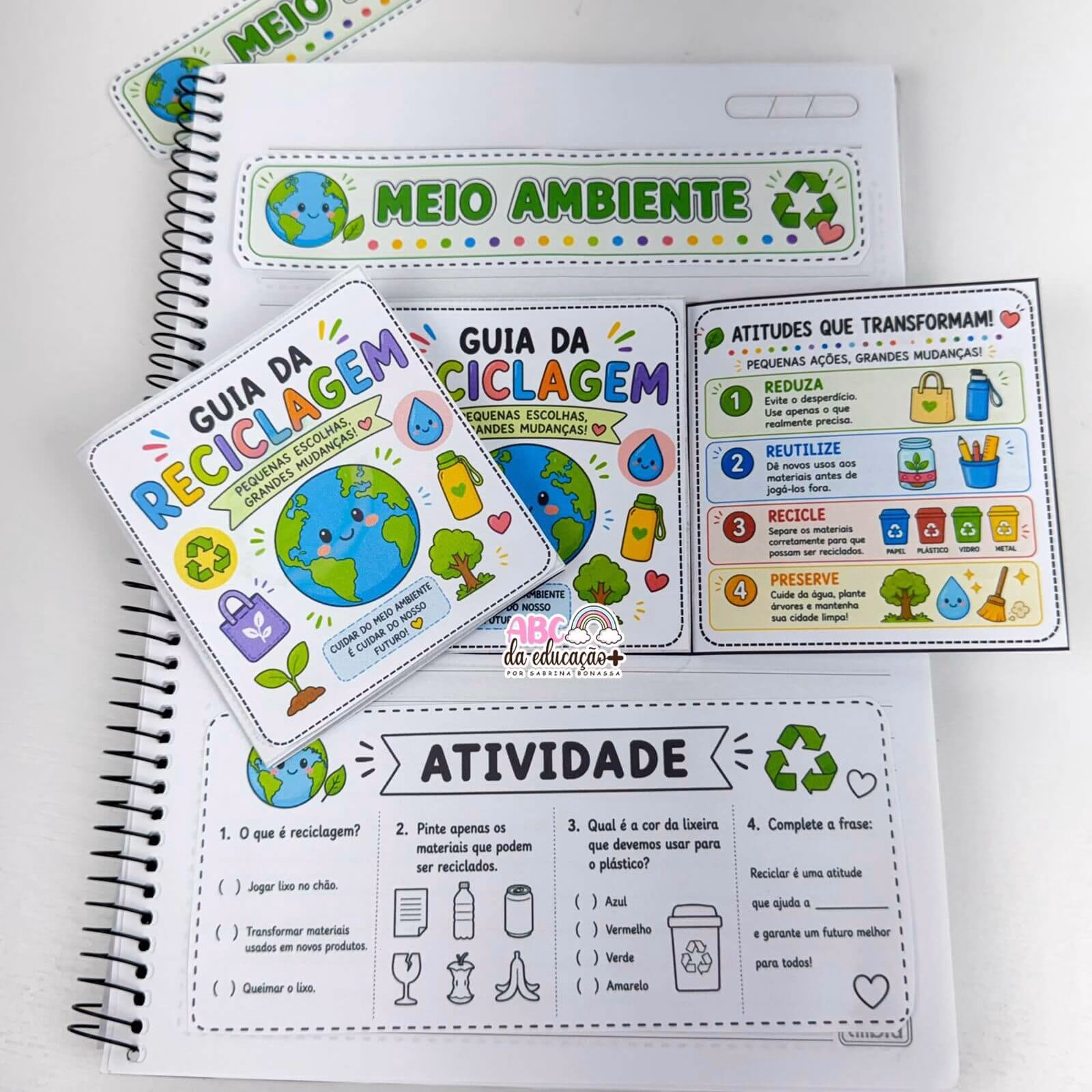 Atividade Interativa Meio Ambiente - Mini Livrinho Ambiental