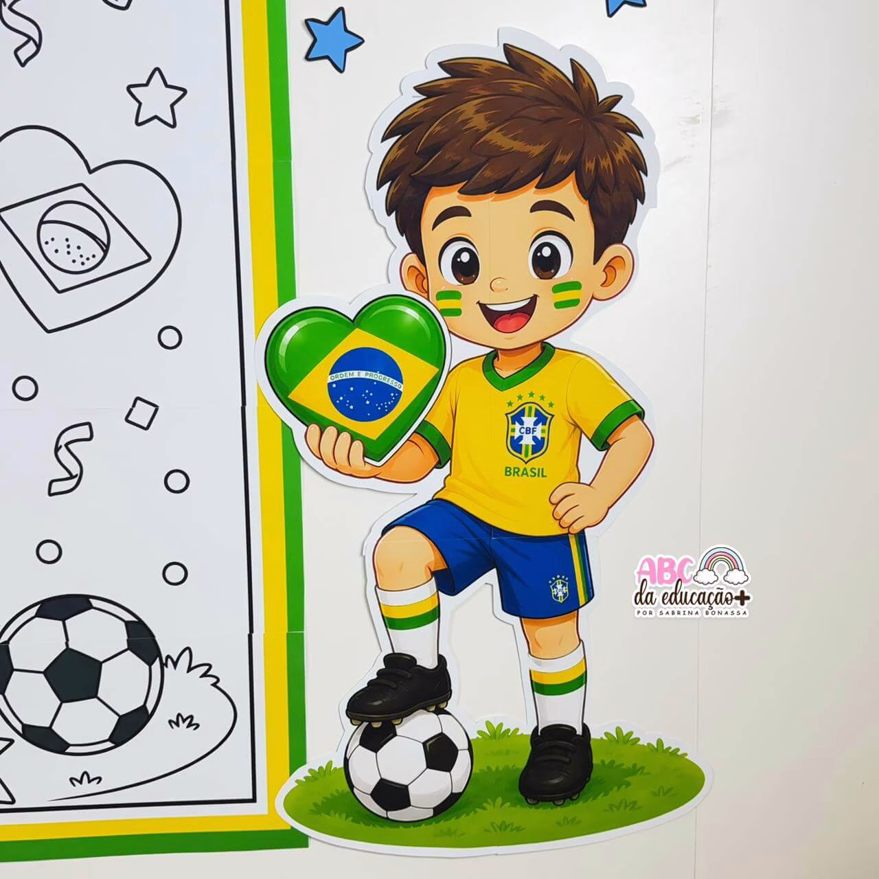 Painel Coletivo para Colorir Mascotes da Copa - Imagem 10