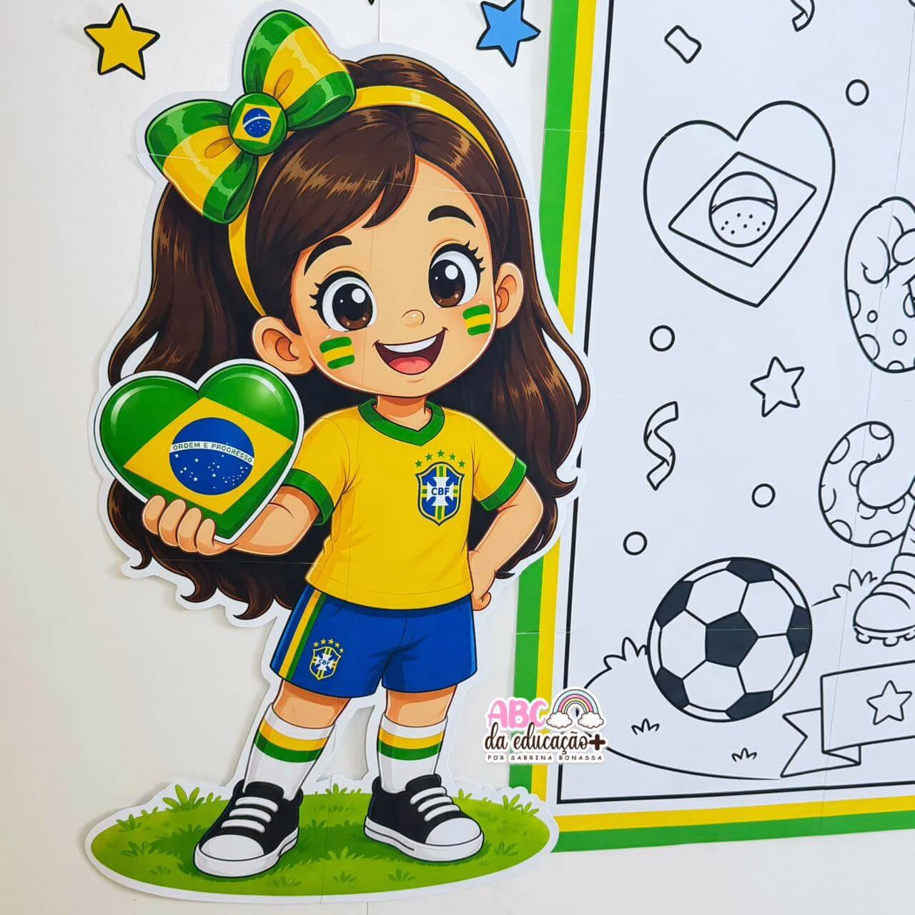 Painel Coletivo para Colorir Mascotes da Copa - Imagem 6