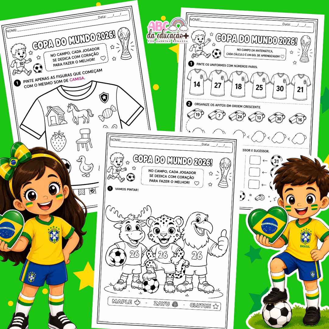 Apostila Alfabetização Copa do Mundo 2026 Português e Matemática - Imagem 11