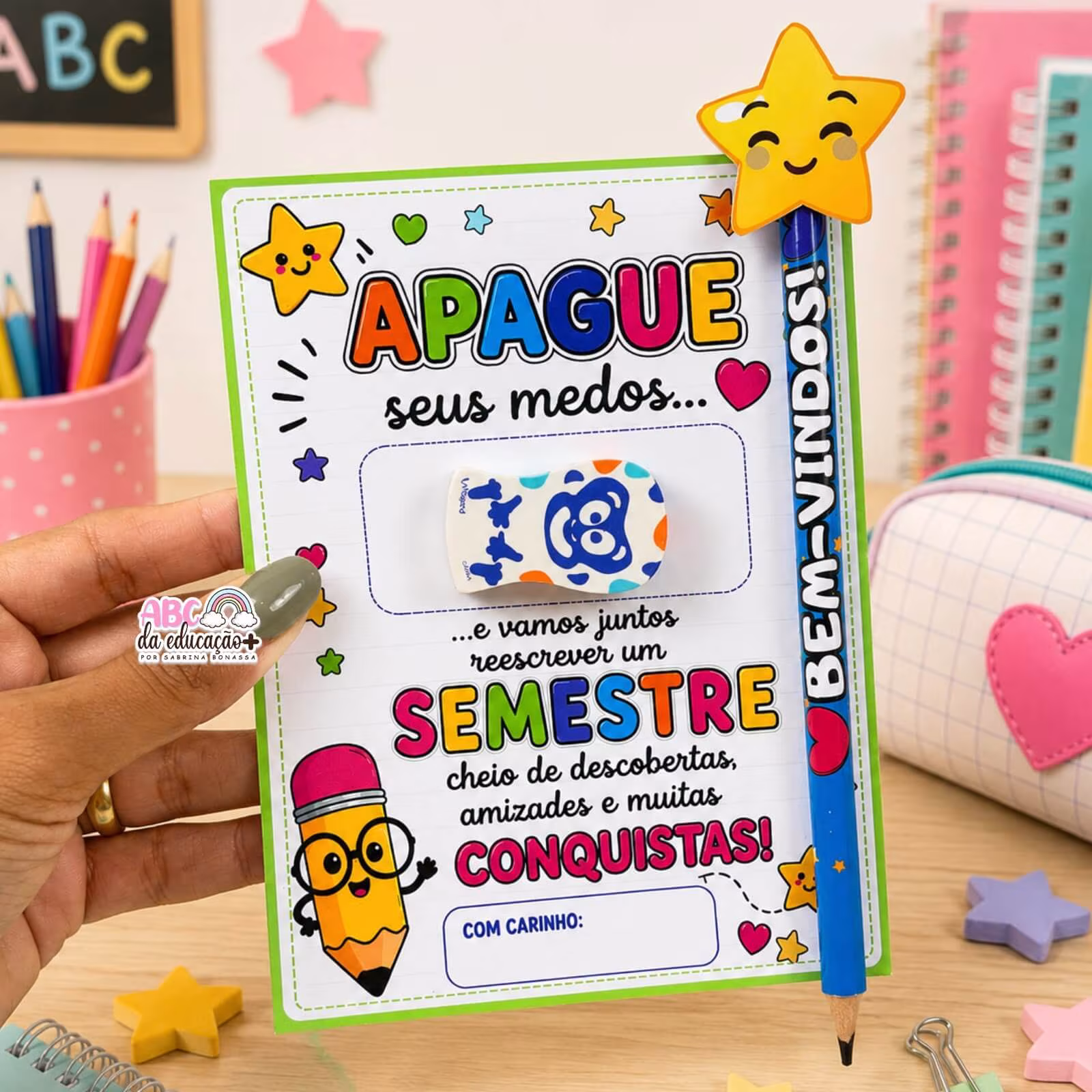 Cartão Apague Seus Medos - Volta às Aulas - Imagem 3