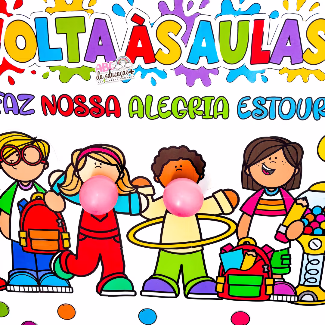 Painel Volta às Aulas Balão Chiclete - Imagem 6