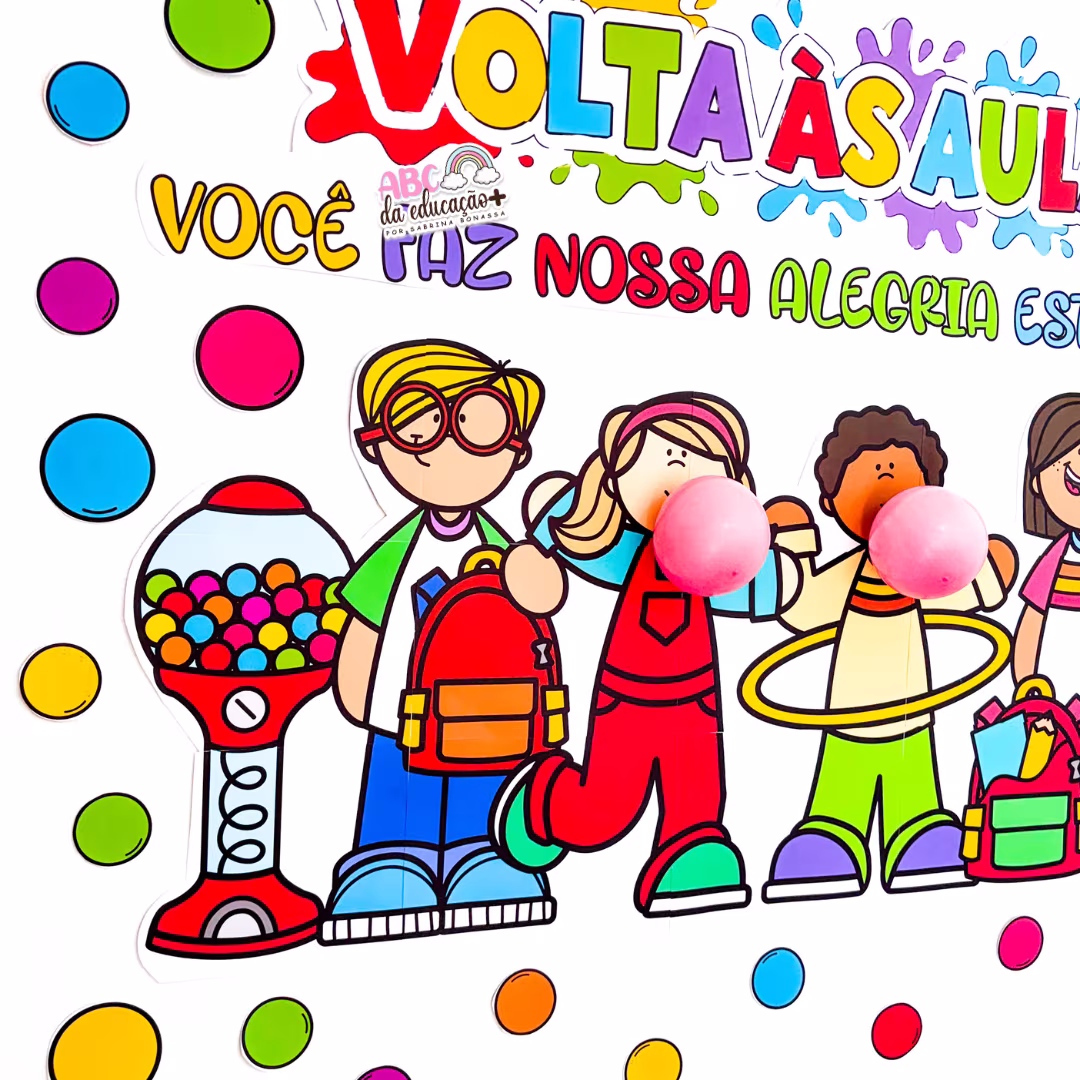 Painel Volta às Aulas Balão Chiclete - Imagem 5