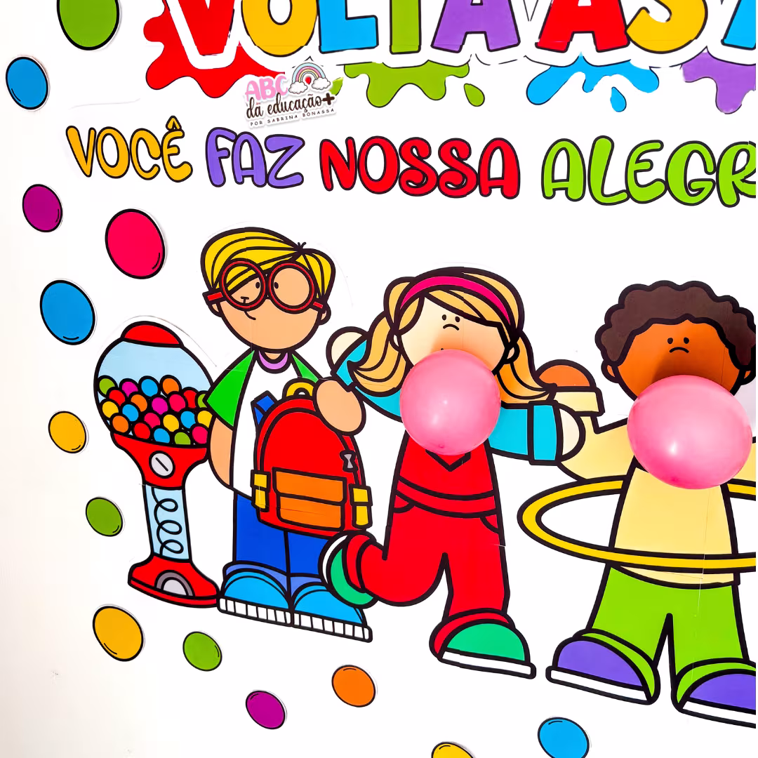 Painel Volta às Aulas Balão Chiclete - Imagem 3