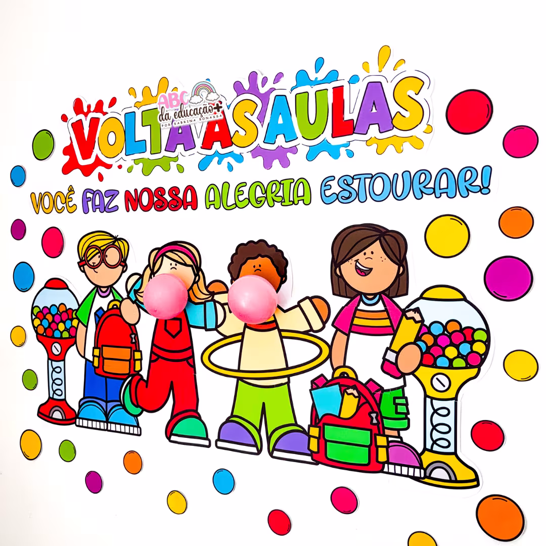 Painel Volta às Aulas Balão Chiclete - Imagem 2