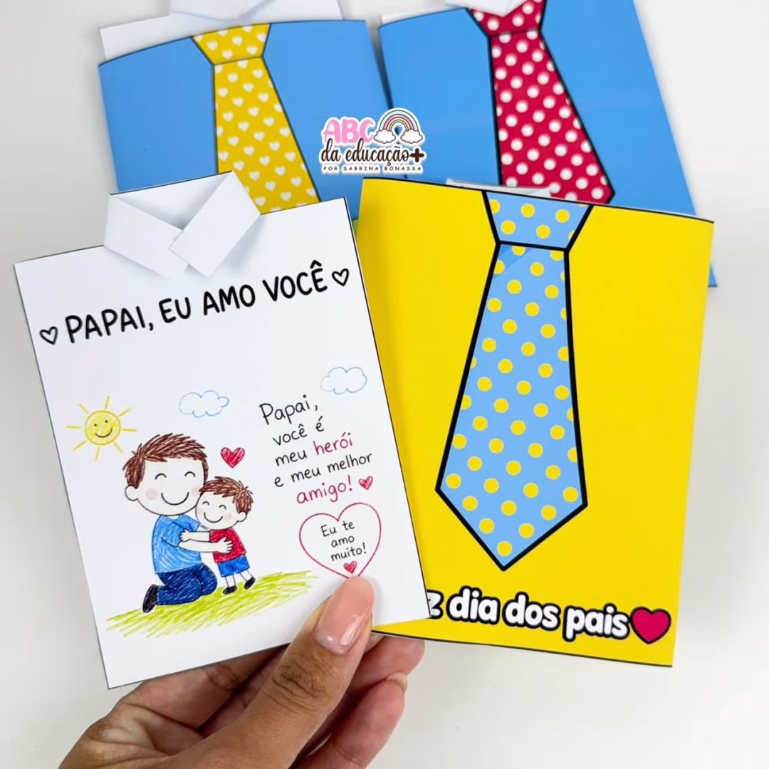 Cartão Camisa Dobrável Dia dos Pais