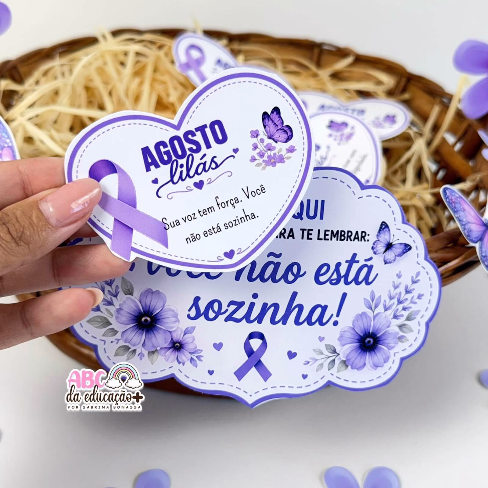 Cesta de Mensagens Agosto Lilás - Imagem 5