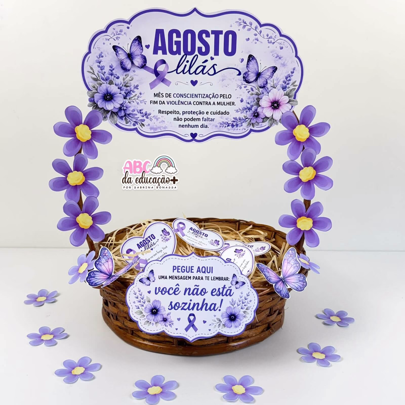 Cesta de Mensagens Agosto Lilás - Imagem 4