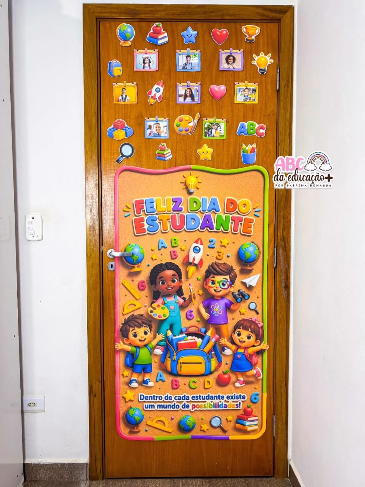 Painel de Porta dia do Estudante Tema Crianças - Imagem 3