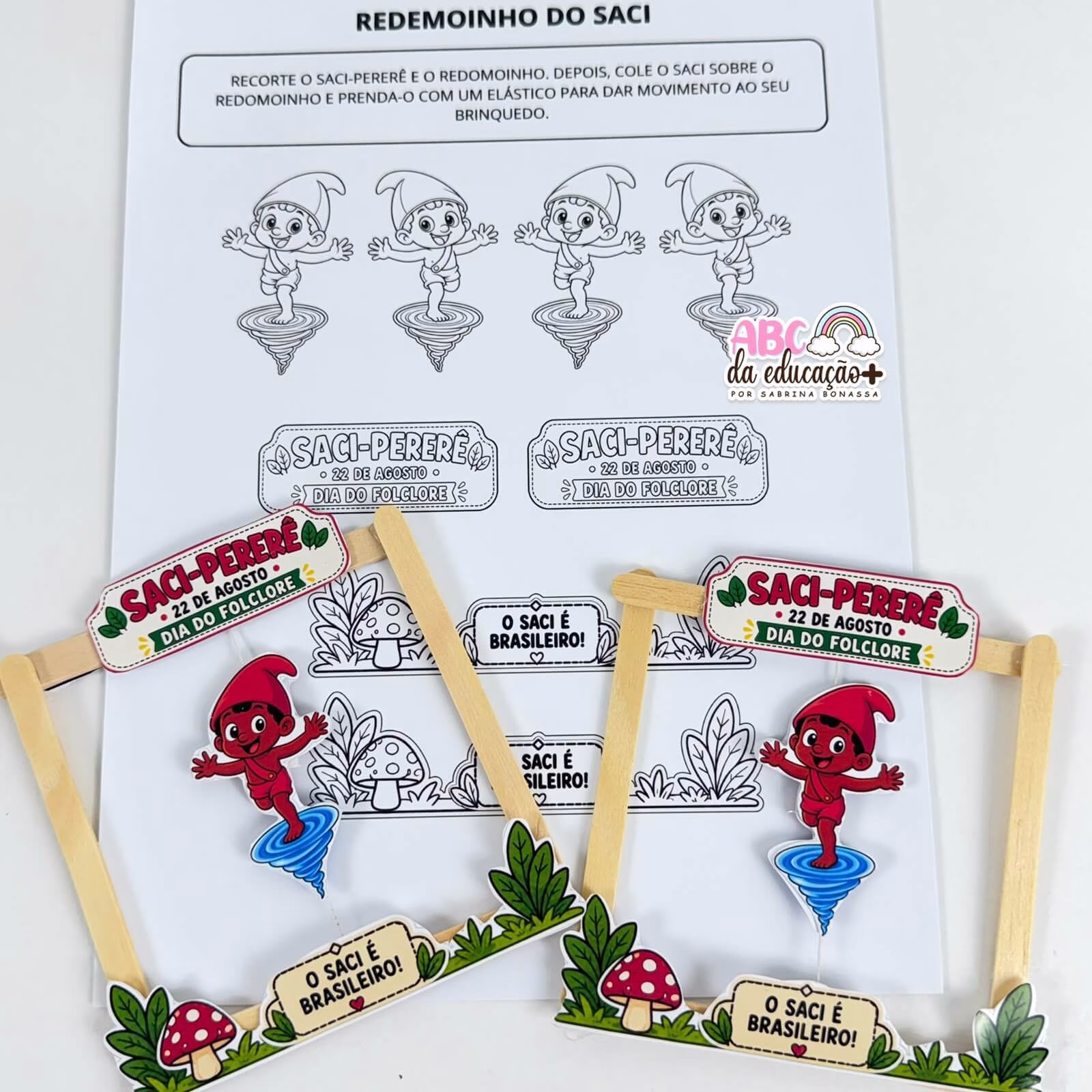 Redemoinho do Saci – Brinquedo Folclore Brasileiro - Imagem 5