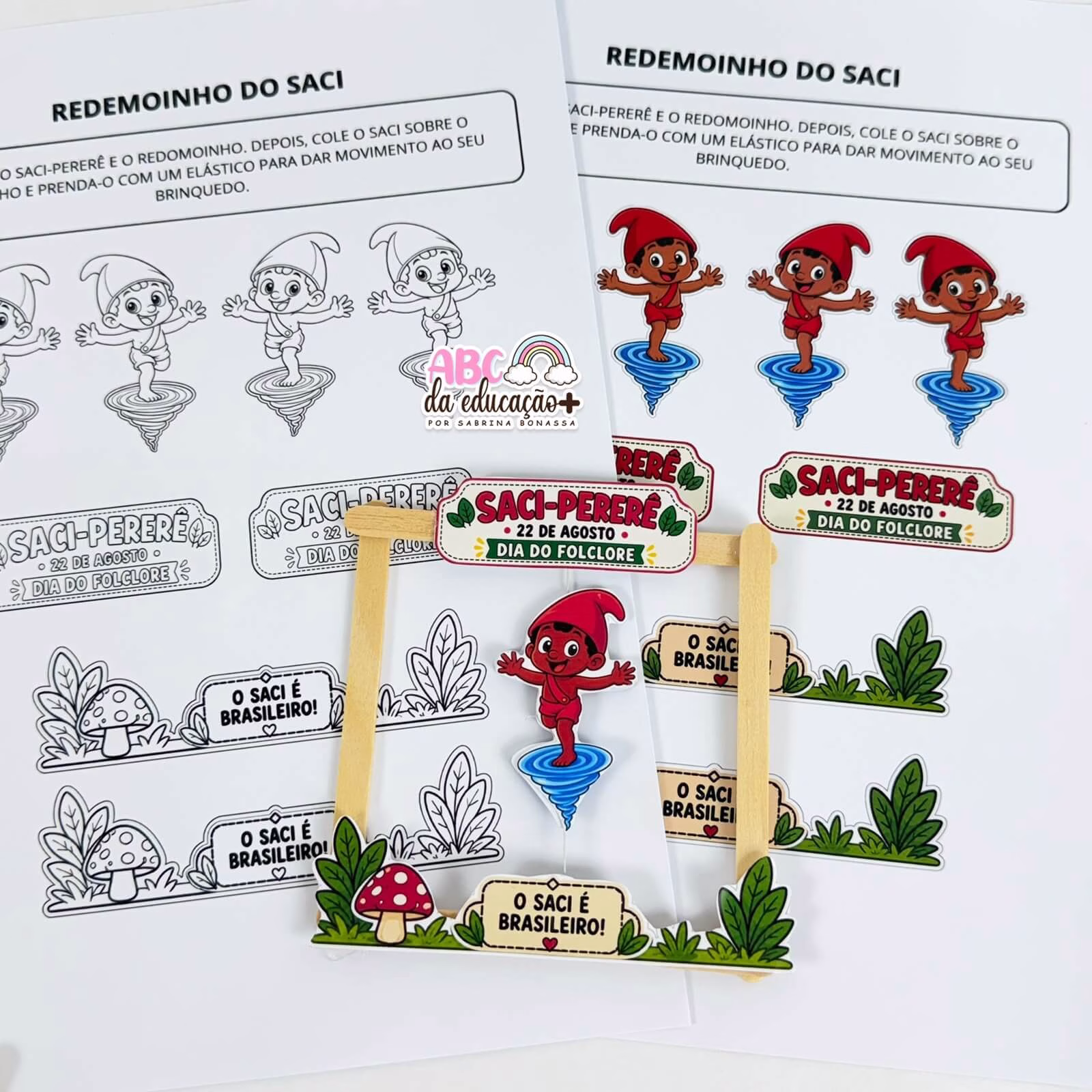 Redemoinho do Saci – Brinquedo Folclore Brasileiro - Imagem 2