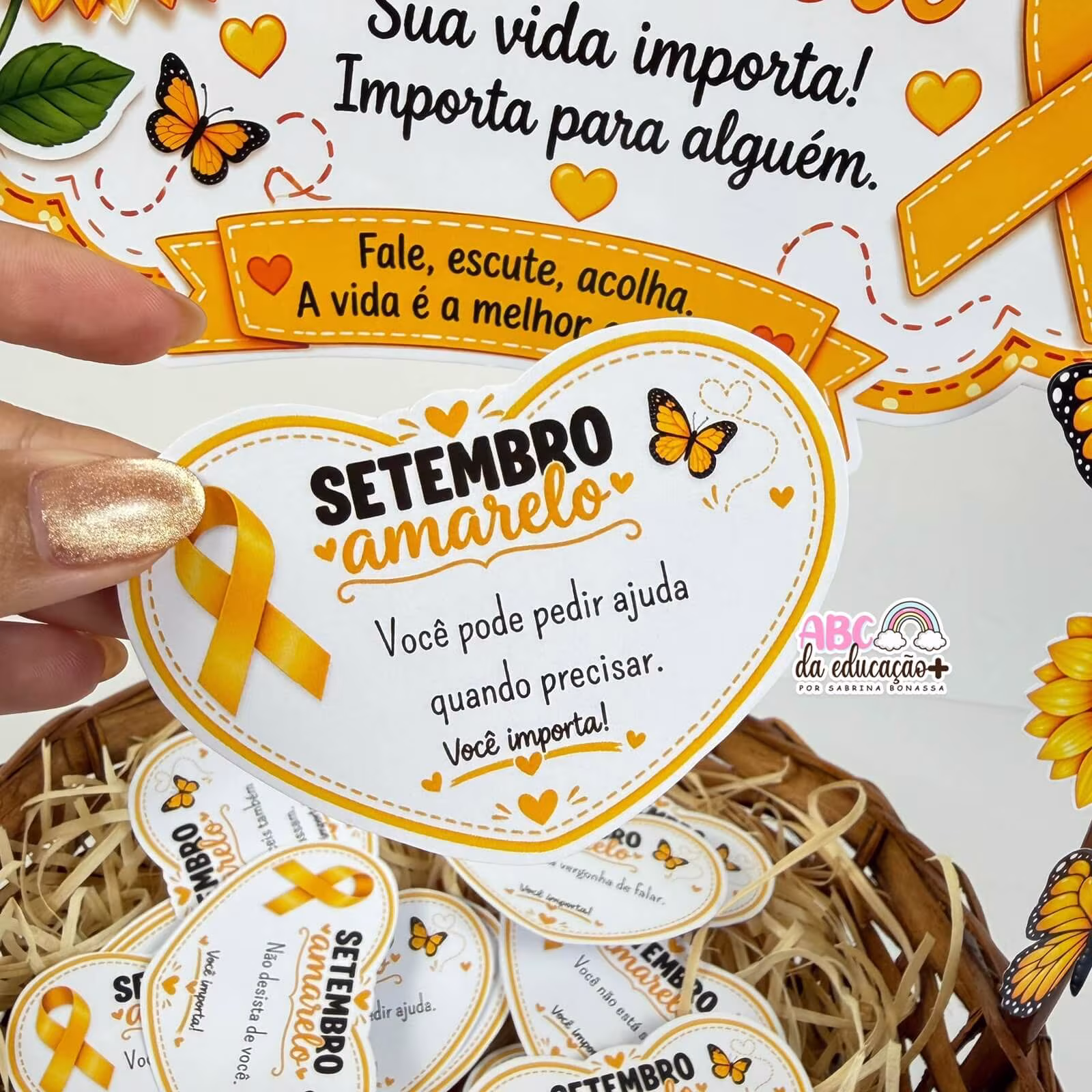 Cesta de Mensagens Setembro Amarelo - Imagem 3
