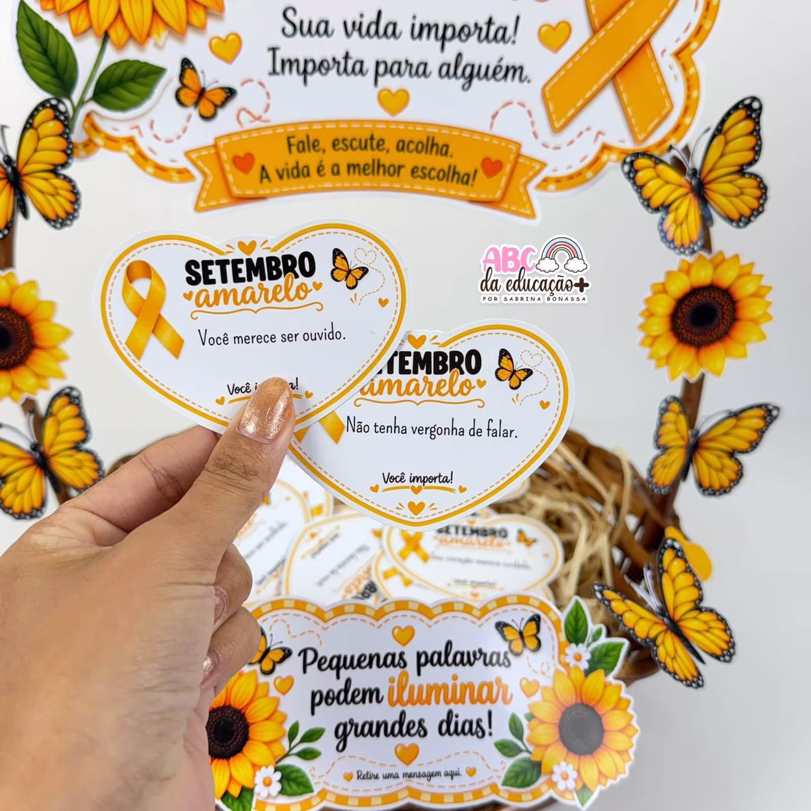 Cesta de Mensagens Setembro Amarelo - Imagem 7