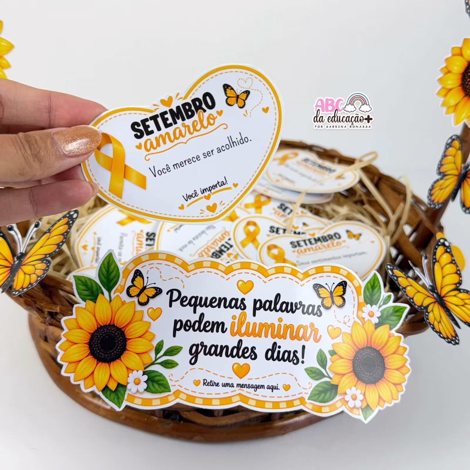 Cesta de Mensagens Setembro Amarelo - Imagem 5
