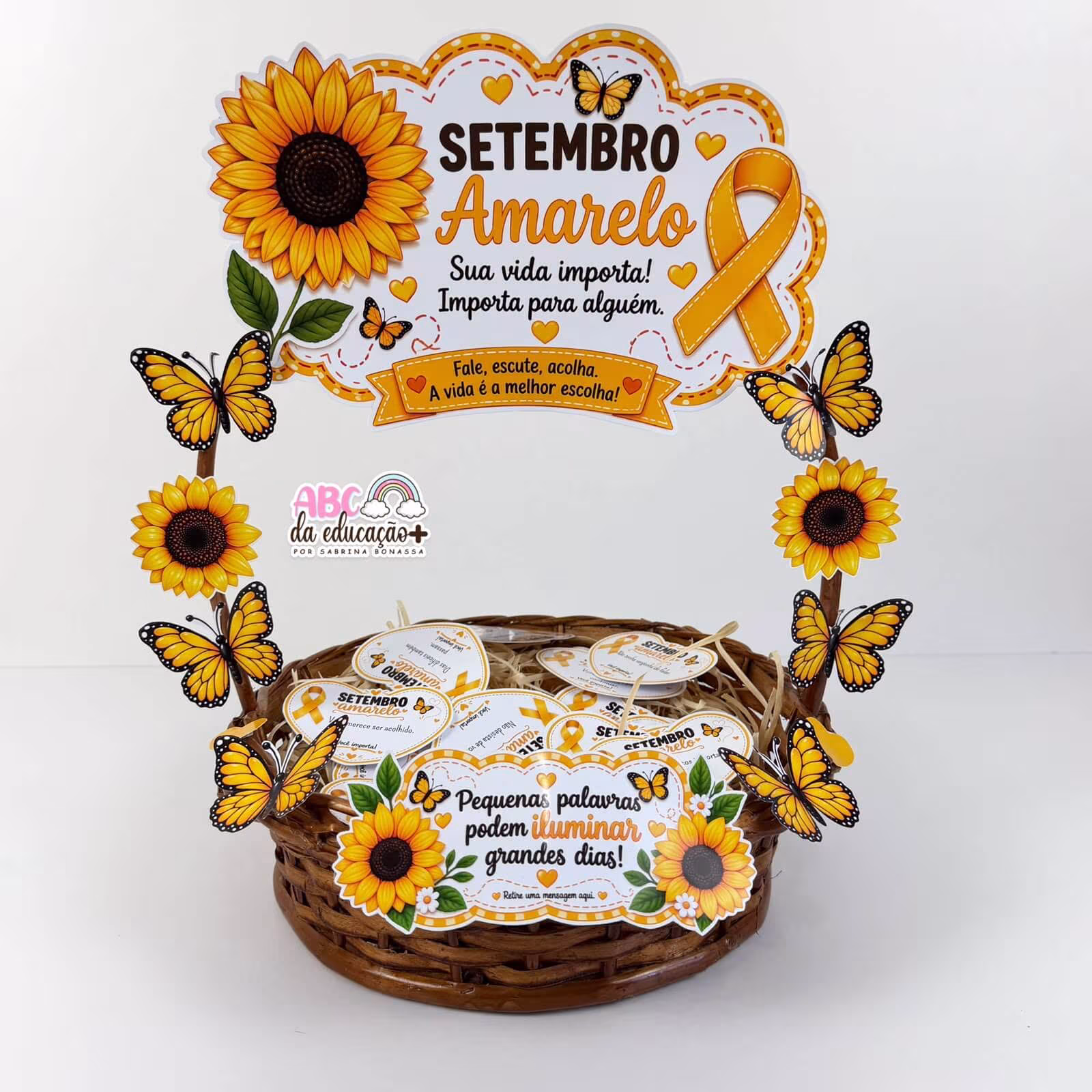 Cesta de Mensagens Setembro Amarelo - Imagem 4