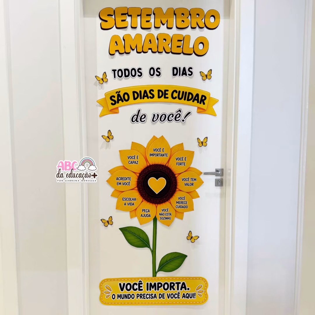 Painel de Porta Girassol - Setembro Amarelo