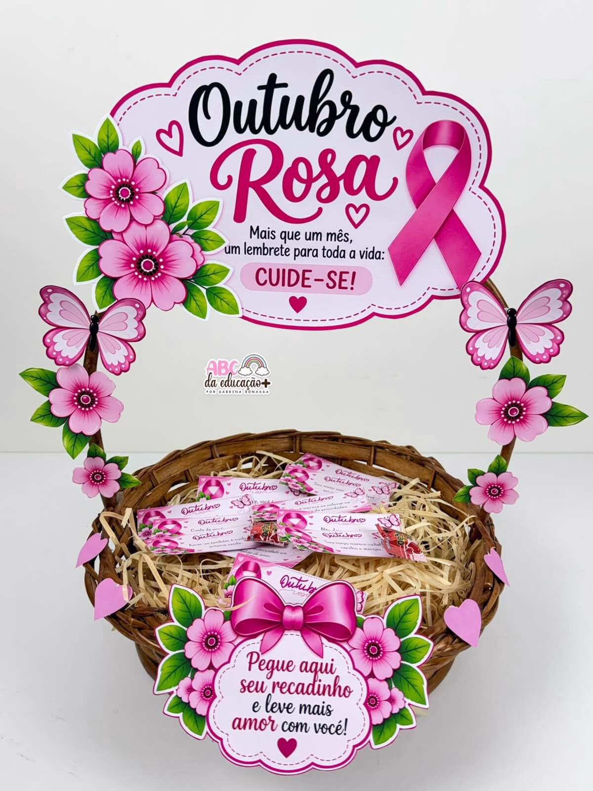 Cesta de Mensagens Outubro Rosa - Imagem 4