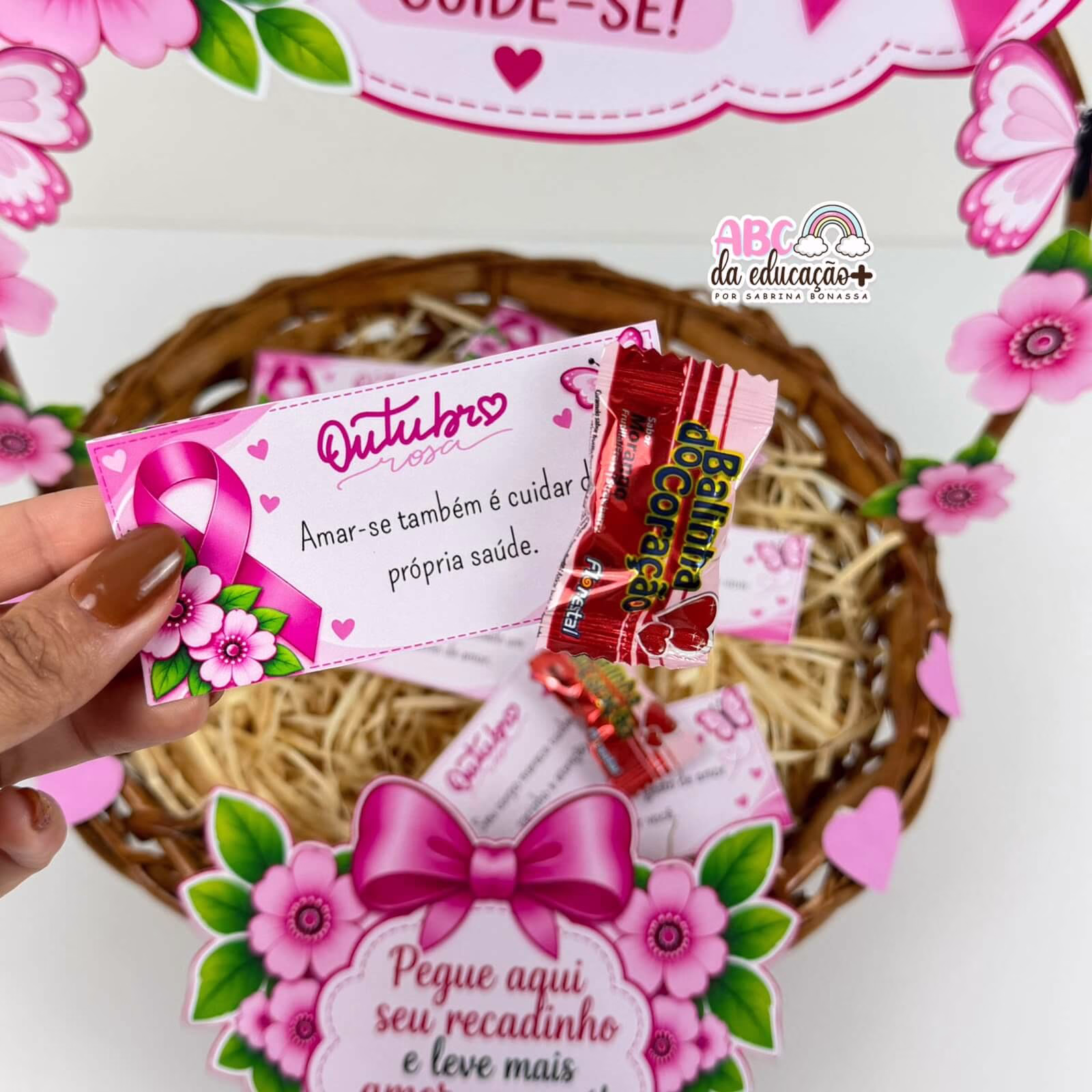 Cesta de Mensagens Outubro Rosa - Imagem 3