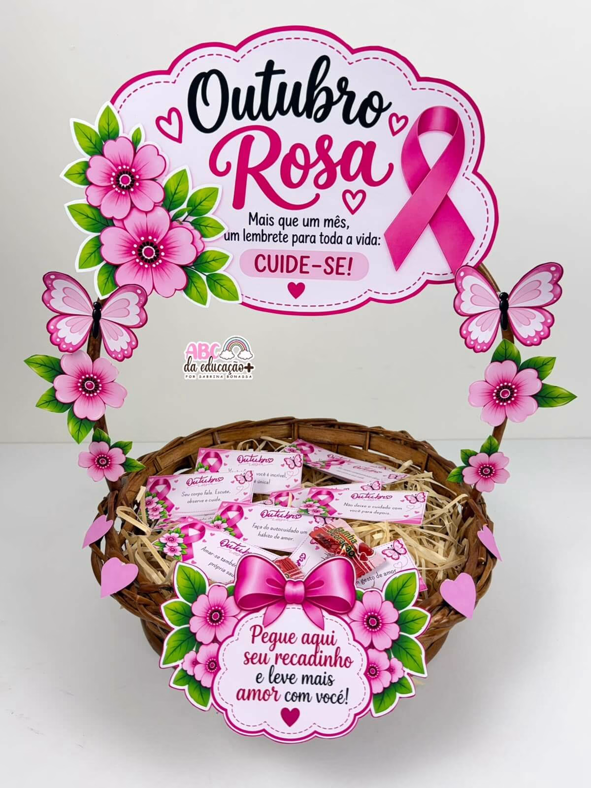 Cesta de Mensagens Outubro Rosa - Imagem 2
