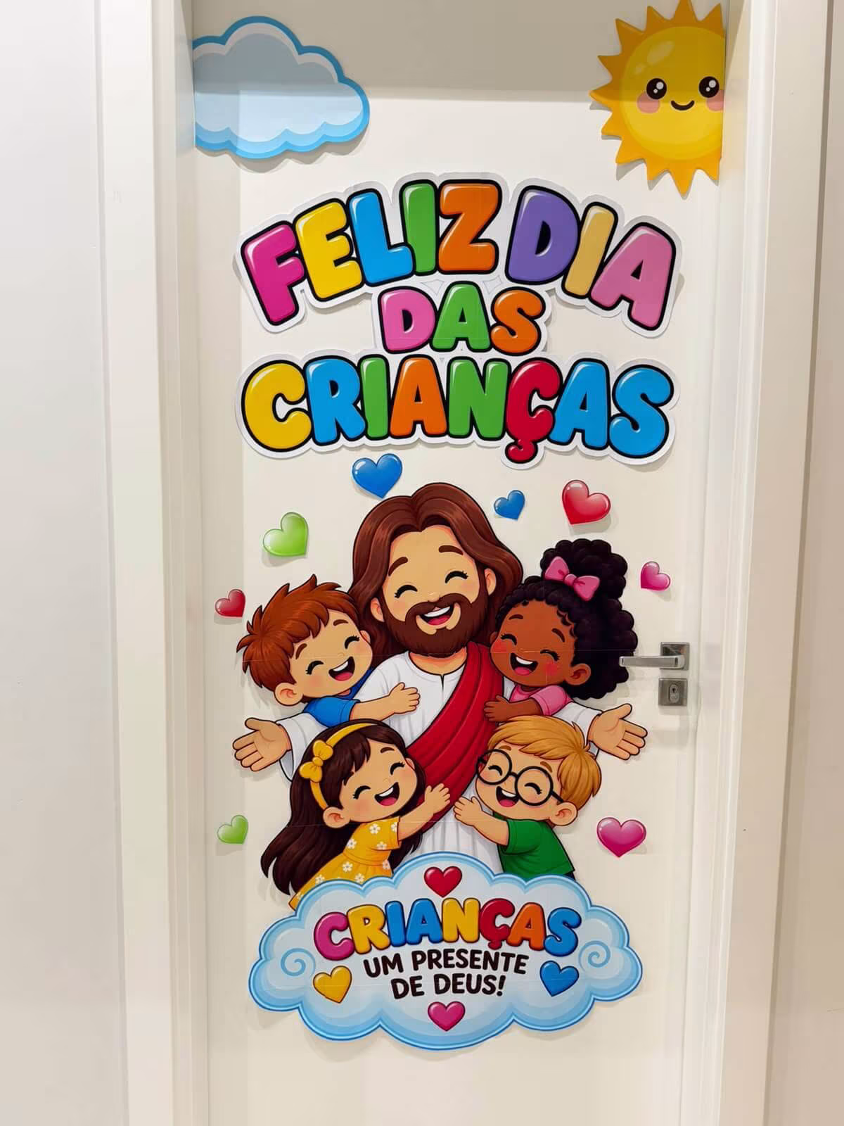 Painel de Porta Criança Presente de DEUS – Dia das Crianças - Imagem 2