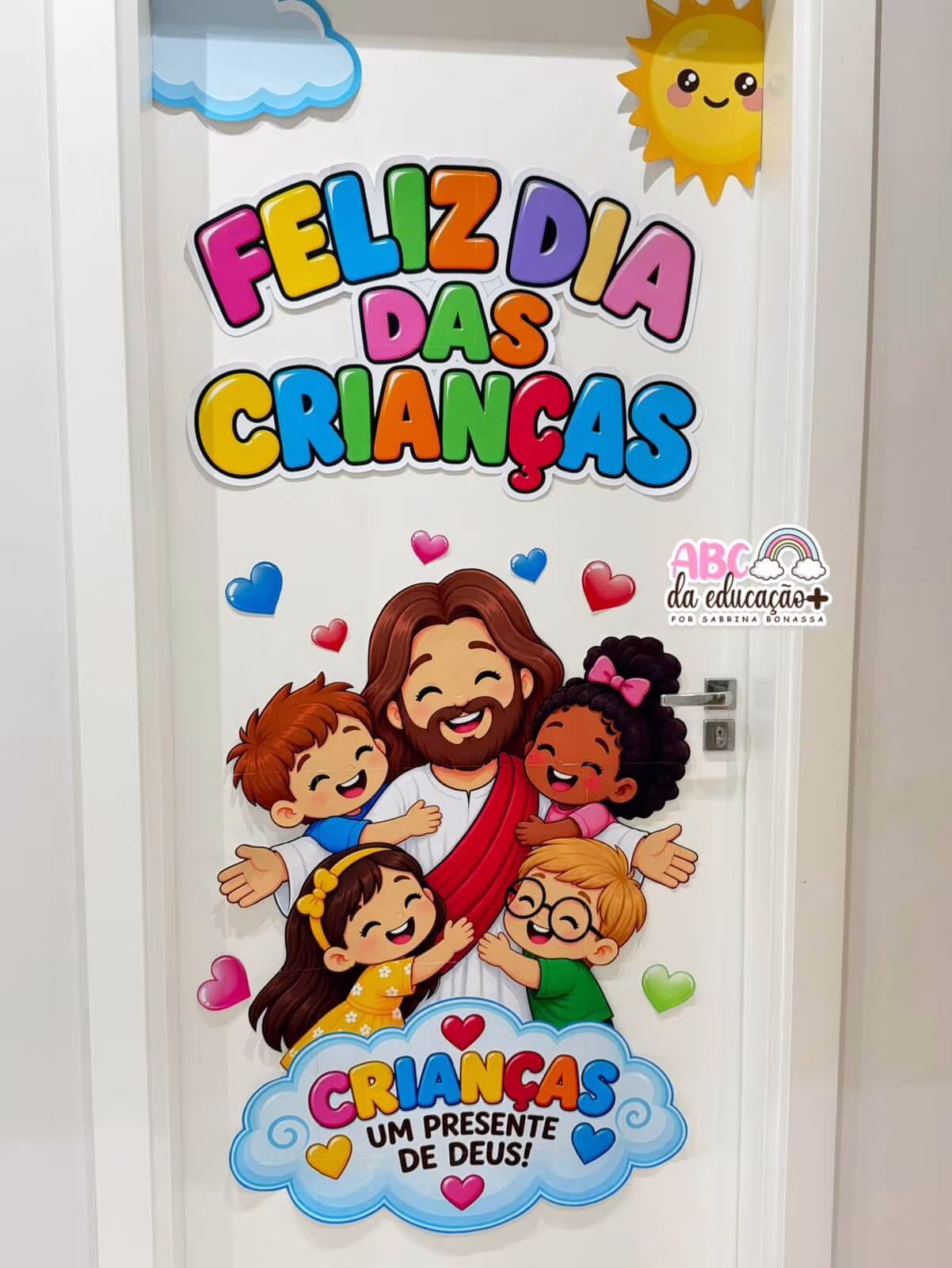 Painel de Porta Criança Presente de DEUS – Dia das Crianças - Imagem 3