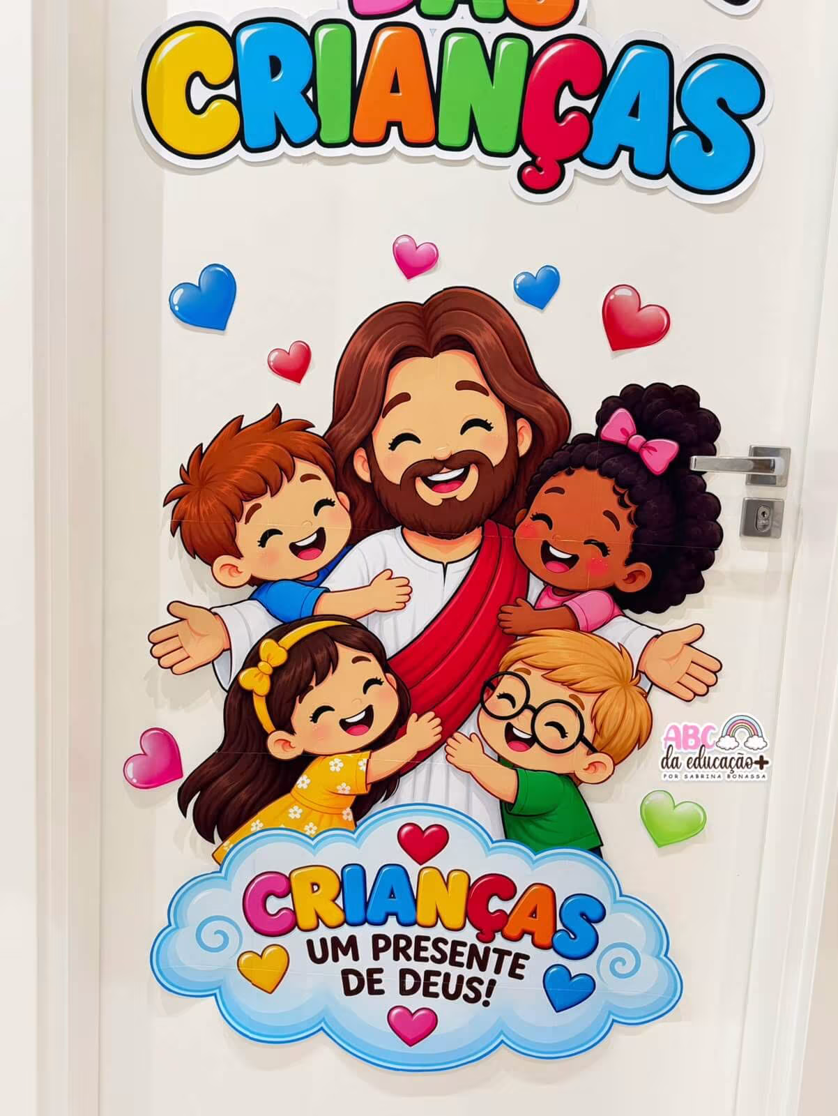 Painel de Porta Criança Presente de DEUS – Dia das Crianças - Imagem 4
