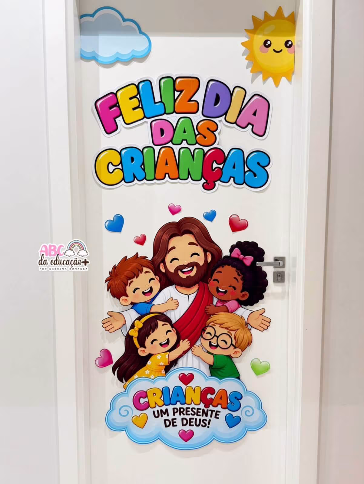 Painel de Porta Criança Presente de DEUS – Dia das Crianças - Imagem 5