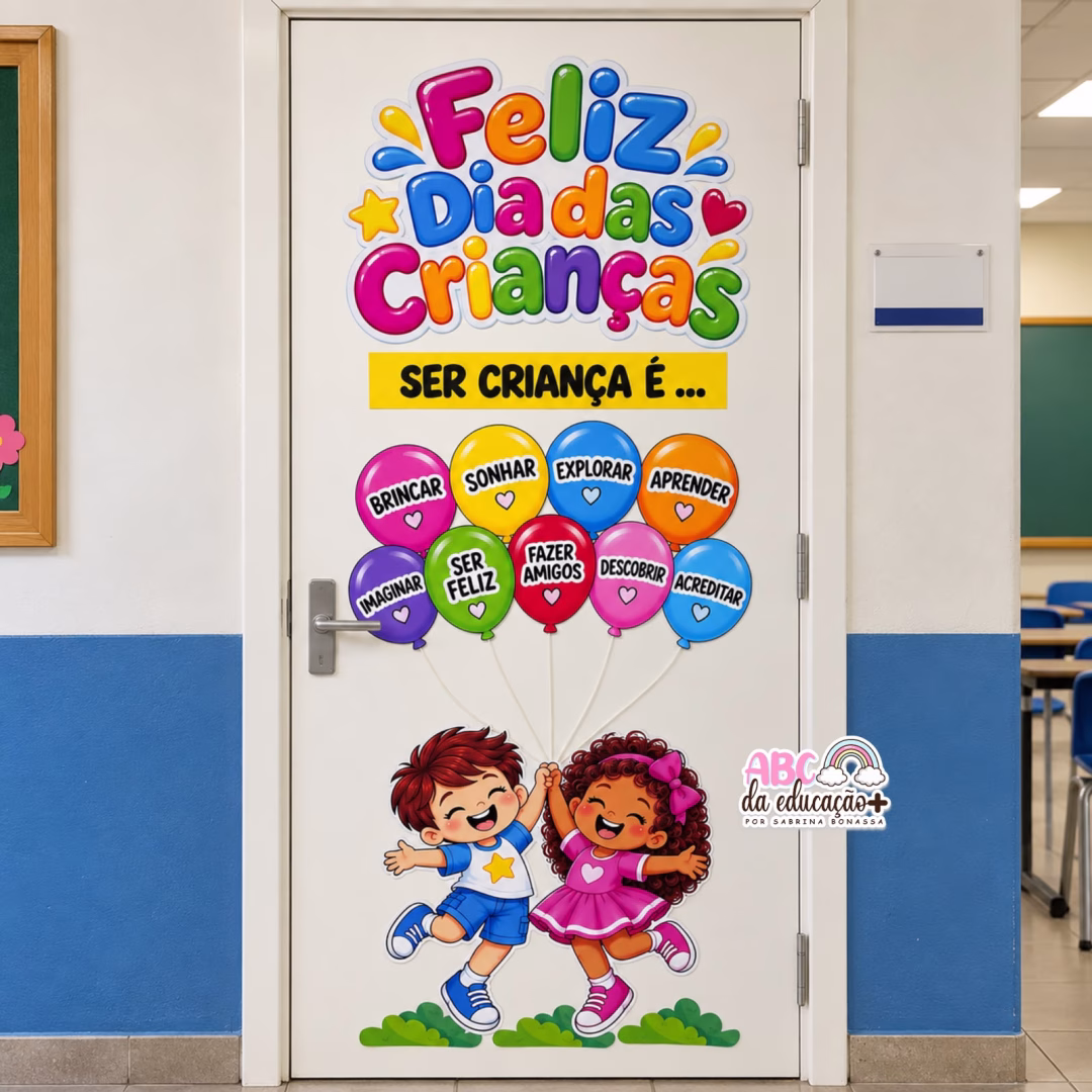 Painel de Porta Dia das Crianças Recepção Especial