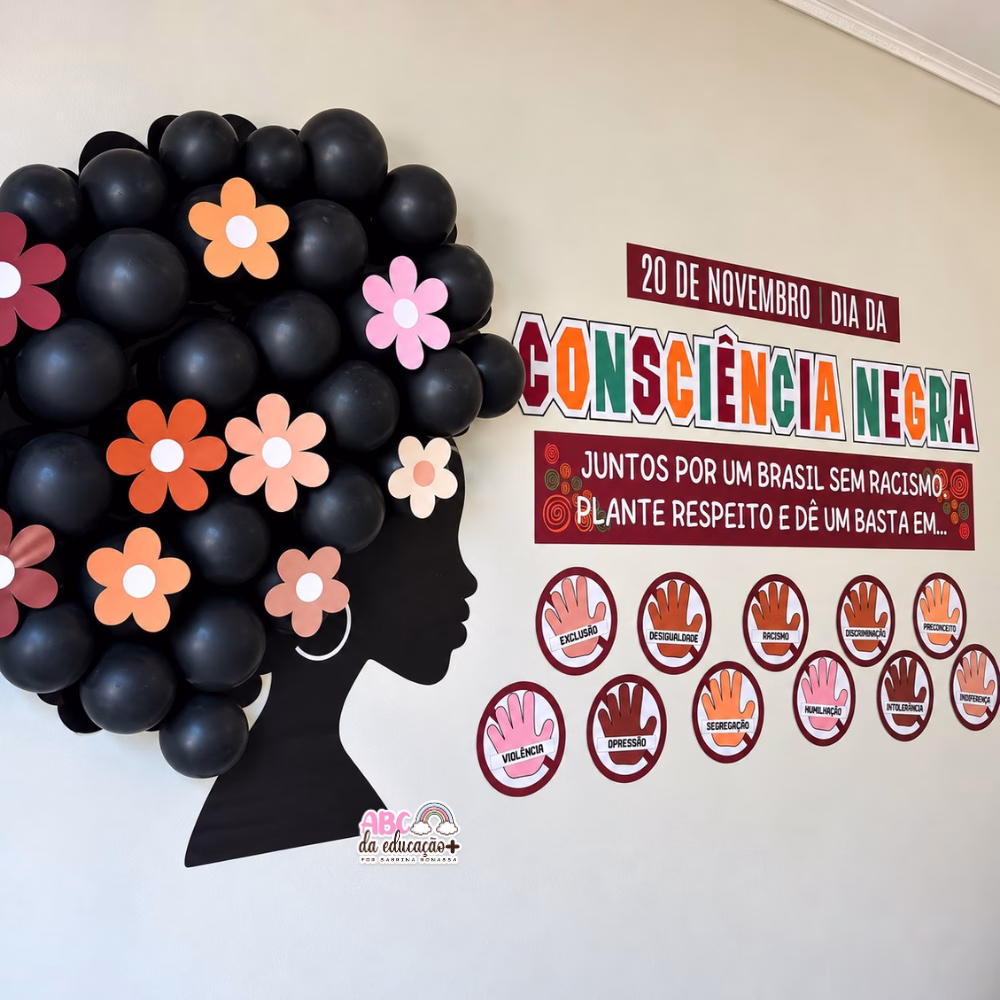 Painel Dia da Consciência Negra – Plante Respeito e Dê um Basta em...