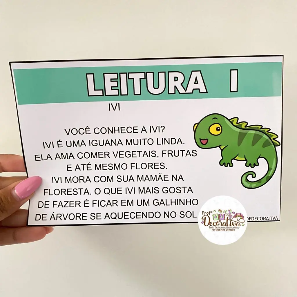 Fichas de Leitura de A a Z- Letra Bastão - Image 7
