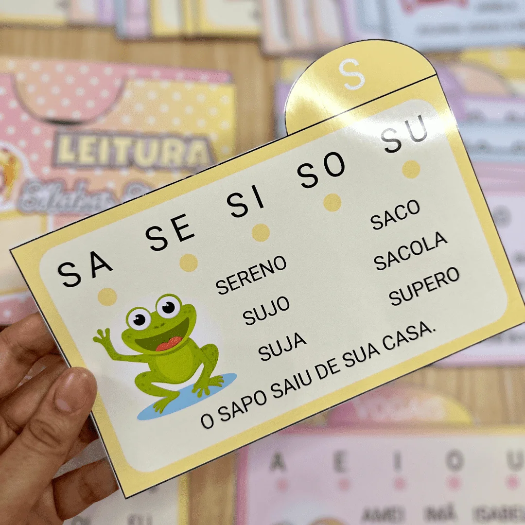 Fichas de Leitura Sílabas Simples - 55 fichas