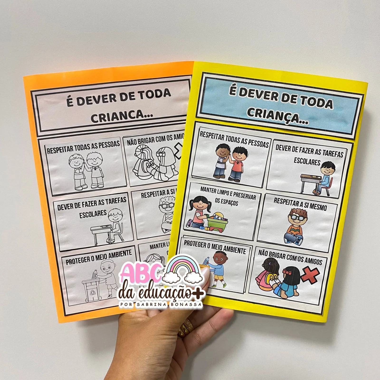 Lapbook Dia das Crianças Direitos e Deveres + brinde - Imagem 3