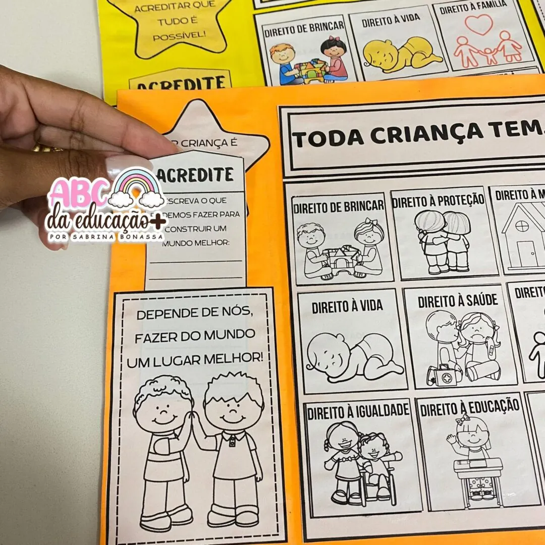 Lapbook Dia das Crianças Direitos e Deveres + brinde - Image 4
